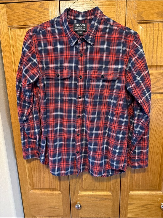 Filson Other - Filson Red and Navy Plaid Button-Up Shirt